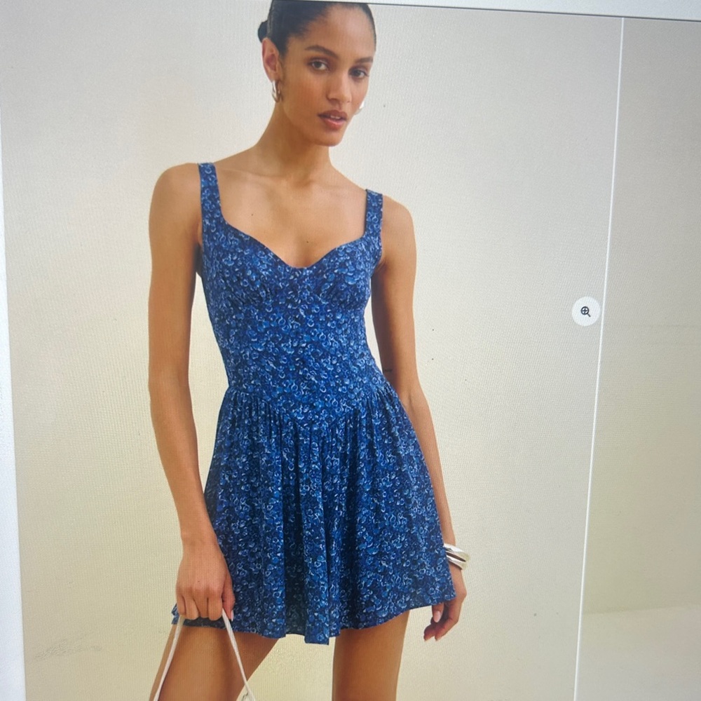 Elegant Blue Floral Dress from Reformation - new with tags never worn